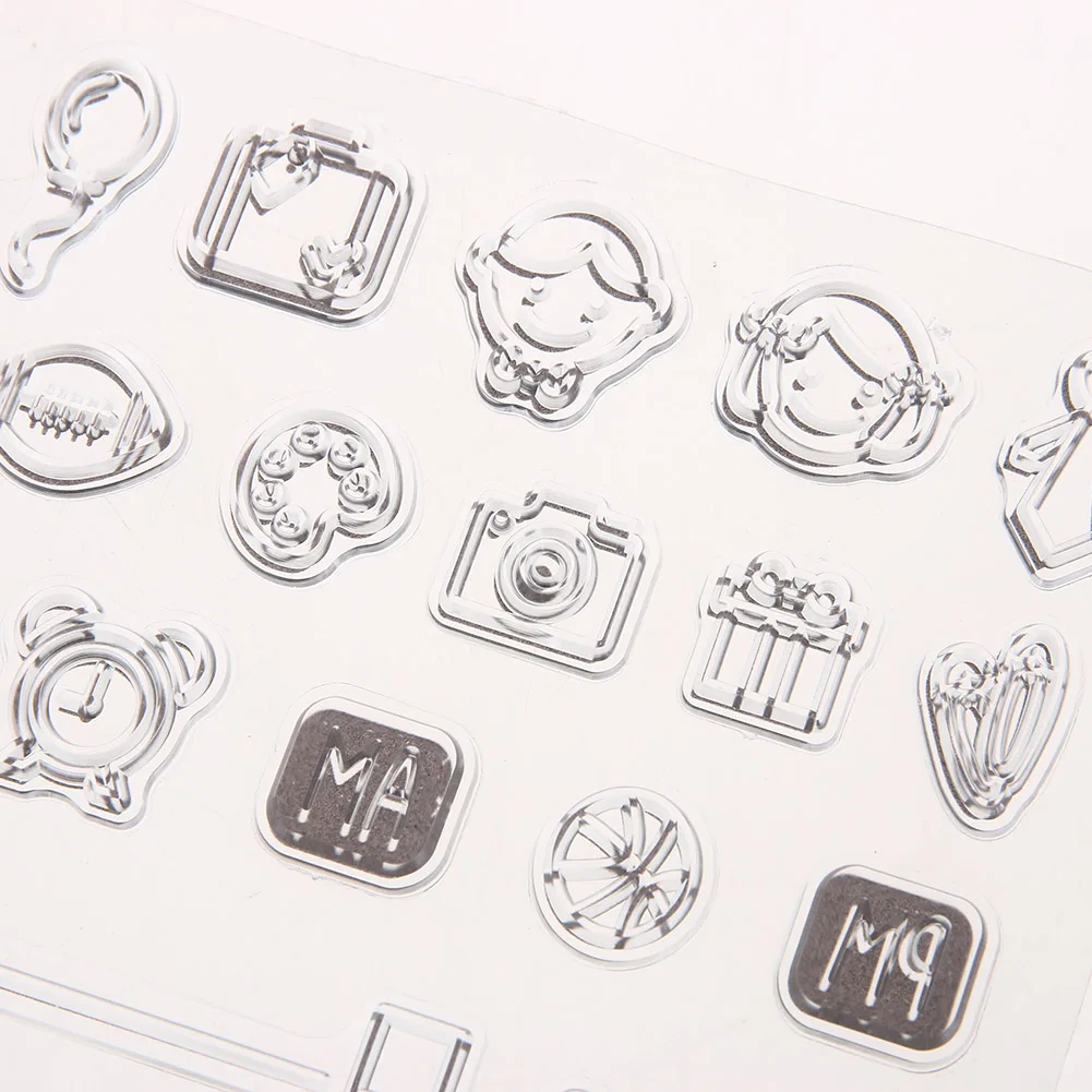 

Emoji schedule Clear Stamp/Seal for DIY scrapbooking/photo album Decorative clear stamp sheets 15 x 10 cm