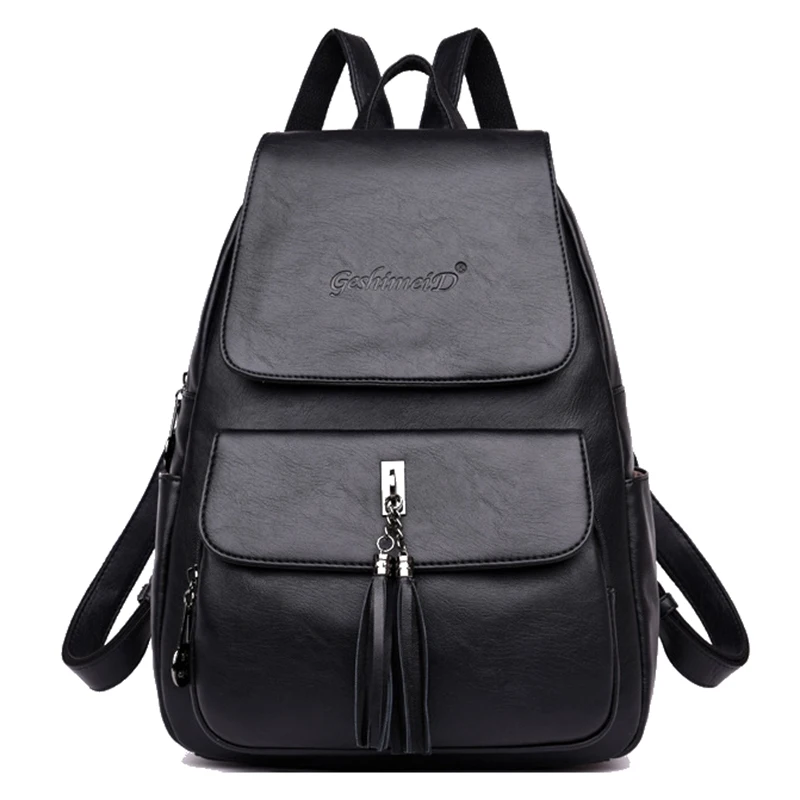 

Women Backpacks Leather Female Backpack Fashion High Quality College Students School Bags Schoolbags Backpacks for Teenage Girls