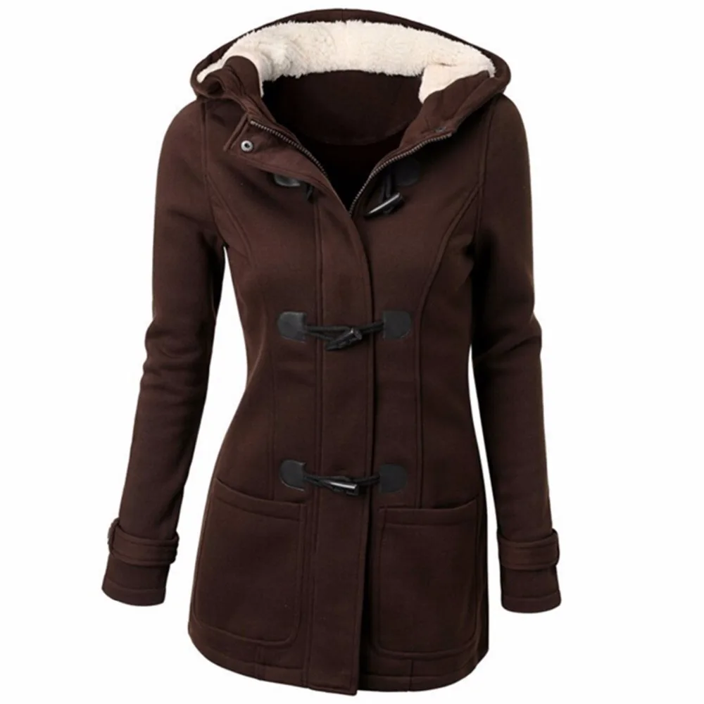 Especially long trench coat for women Spring Autumn Overcoat Female Long Hooded Horn Button Outwear trenchcoat