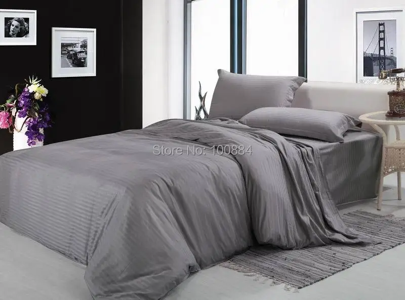 Hotel Gray Bedspreads Cotton Hotel Bedding Sets Fitted Flat Hotel