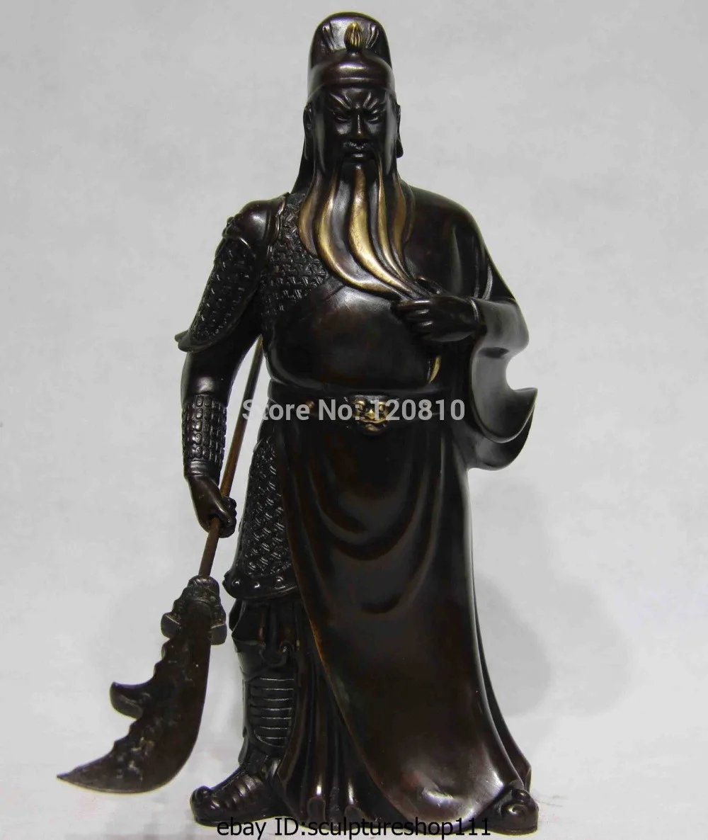

Chinese Classical Copper Bronze Leader GuanGong Guan Yu Warrior Buddha Statue