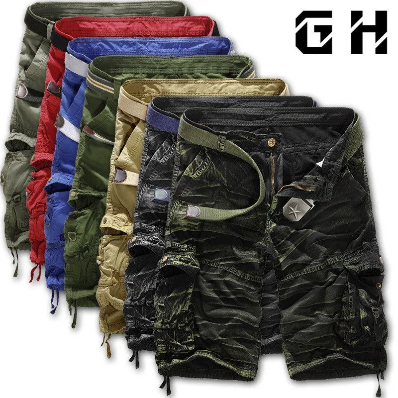 Дропшиппинг новая мода мужские рваные короткие джинсы летние армейские веер шорты дышащие военные камуфляжные шорты мужские