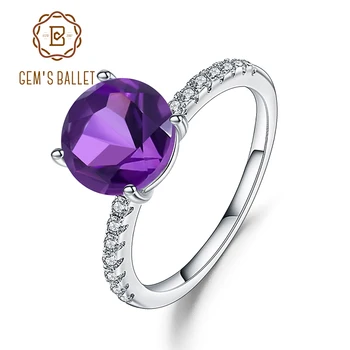 

Gem's Ballet 2.66Ct Natural Amethyst Purple Gemstone Ring 925 Sterling Silver Vintage Wedding Rings For Women Fine Jewelry