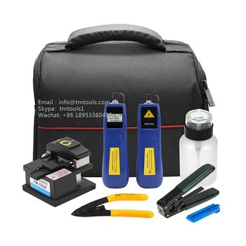 

Fiber Optic Tool Kit Network Fiber Cable Optic FTTH FTTX Testing Tools Kit with Fiber Cleaver Pocket Optical Power Meter