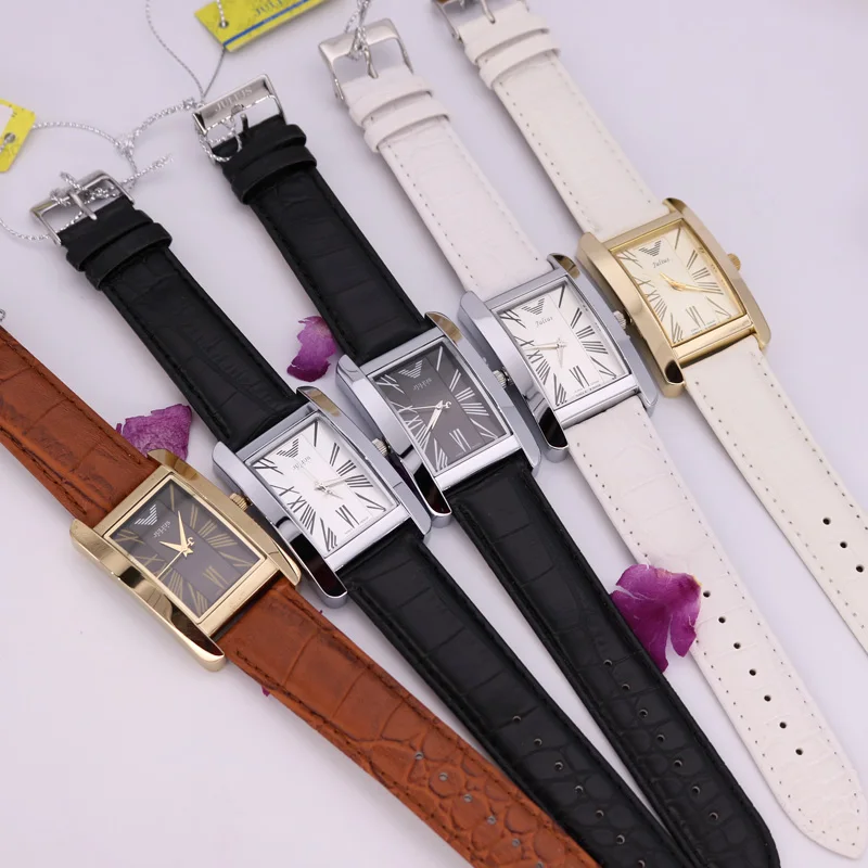 Homme мужские часы Япония кварцевые часы изысканные модные часы браслет кожаный ремешок Римский мальчик любовник день рождения подарок отца
