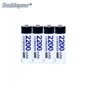 

4pcs/Lot Doublepow DP-2200mAh 1.2V 2200mA Ni-MH Rechargeable Battery in Actual High Capacity of 2200mAh Battery Cell