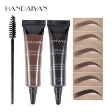HANDAIYAN черный, коричневый крем для бровей, гель, водонепроницаемый, долговечный, жидкий, для бровей, для татуажа и кисти, набор, для бровей, ТИНТ