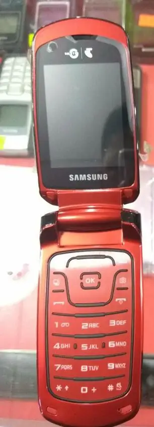 Samsung S5510 S5511 разблокированный 2,1 дюймов GSM WCDMA 3MP 800 мАч FM радио Mp3 флип мобильный телефон с иврит langauge и клавиатурой - Цвет: Red S5511