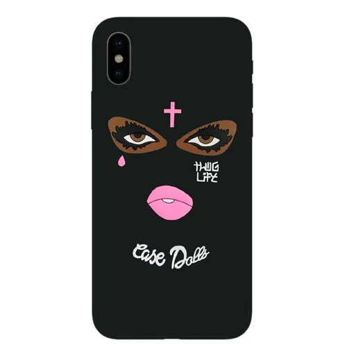 Мягкий чехол для телефона в масках Goon Thug Life для iPhone 11 pro xs max X 6s 6 7 8 plus 5 5S 10 SE XR Teared Girl Jesus Christian Cross - Цвет: case 1