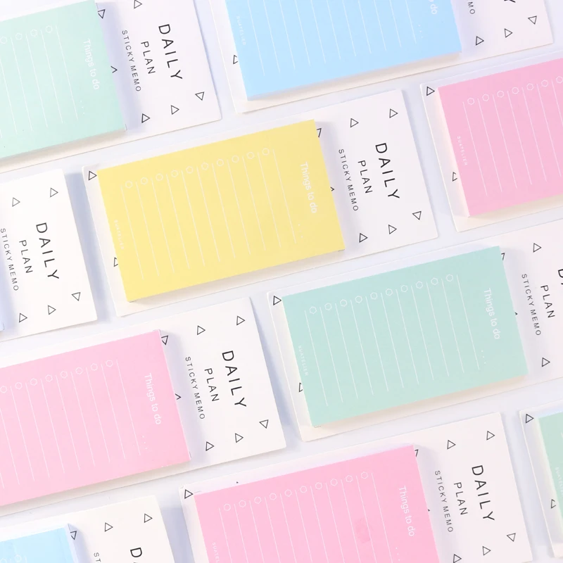

Cute macaron colorful office school sticky daily schdule memo pad set stationery,candy student to do list notepads,50 sheets