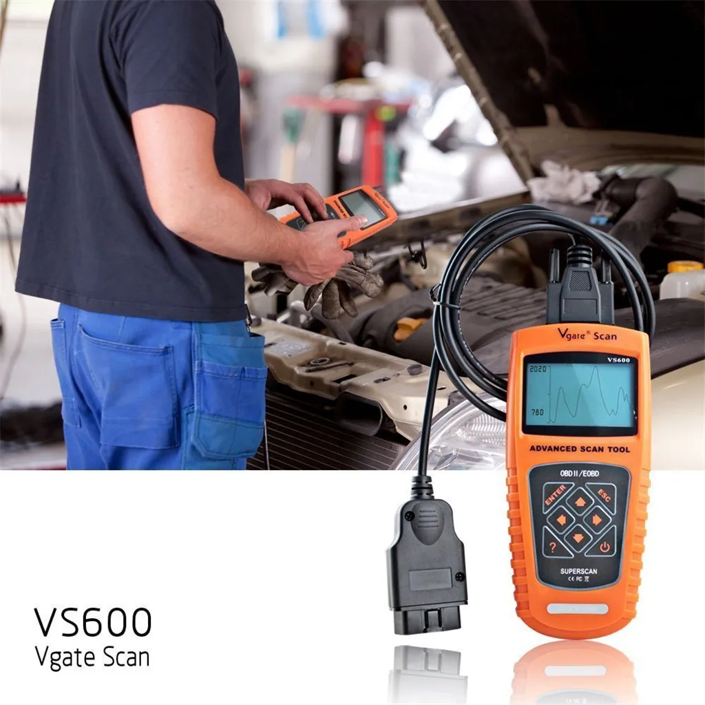 Vgate VS600 универсальный, оптический Vgate Scan OBD2 EOBD CAN BUS считыватель кода неисправности сканирующий прибор obd-ii DTC для GM '96-текущий год OBDII