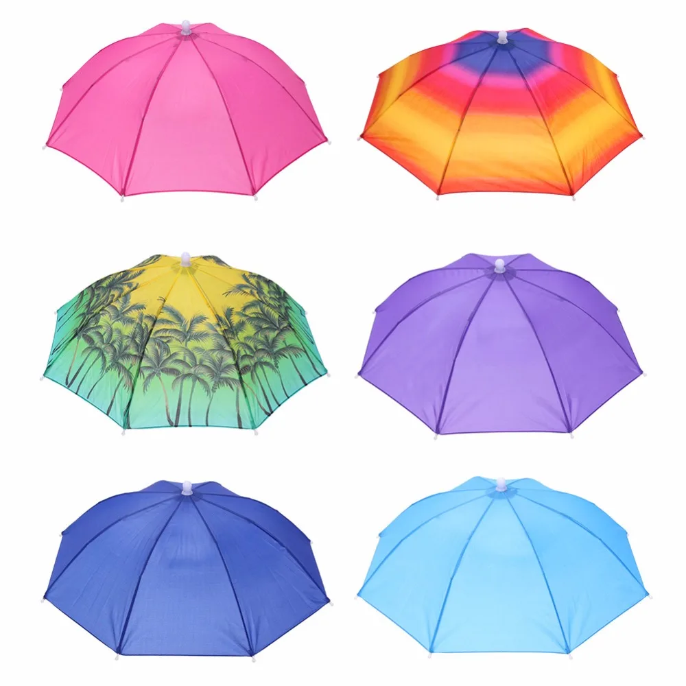 Portable Head Umbrella Hat Fishing Caps Anti Rain Fishing Anti Sun
