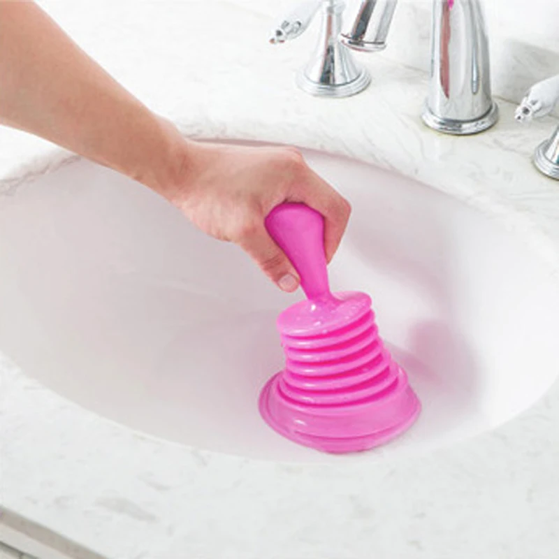 

Drain Cleaners Wholesale Household Powerful Sink Drain Pipe Pipeline Dredge Suction Cup Toilet Plungers 2019 New