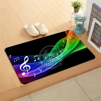 

7.4#10 Free Shipping Custom Music notation Doormat Art Design Pattern Printed Floor Hall Bedroom Cool Pad Fashion Rug F#10