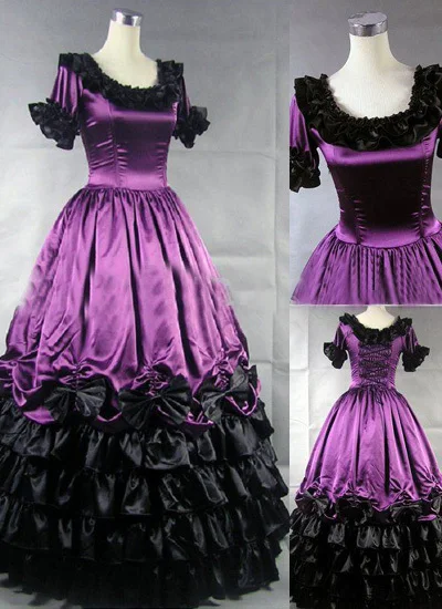 

Ornate Purple Gothic Victorian Dress Victorian Era Dress