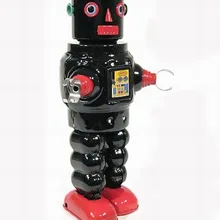 Ретро Робби механический робот взрослая коллекция заводные игрушки креативная жестяная коробка для подарка игрушки бар украшения