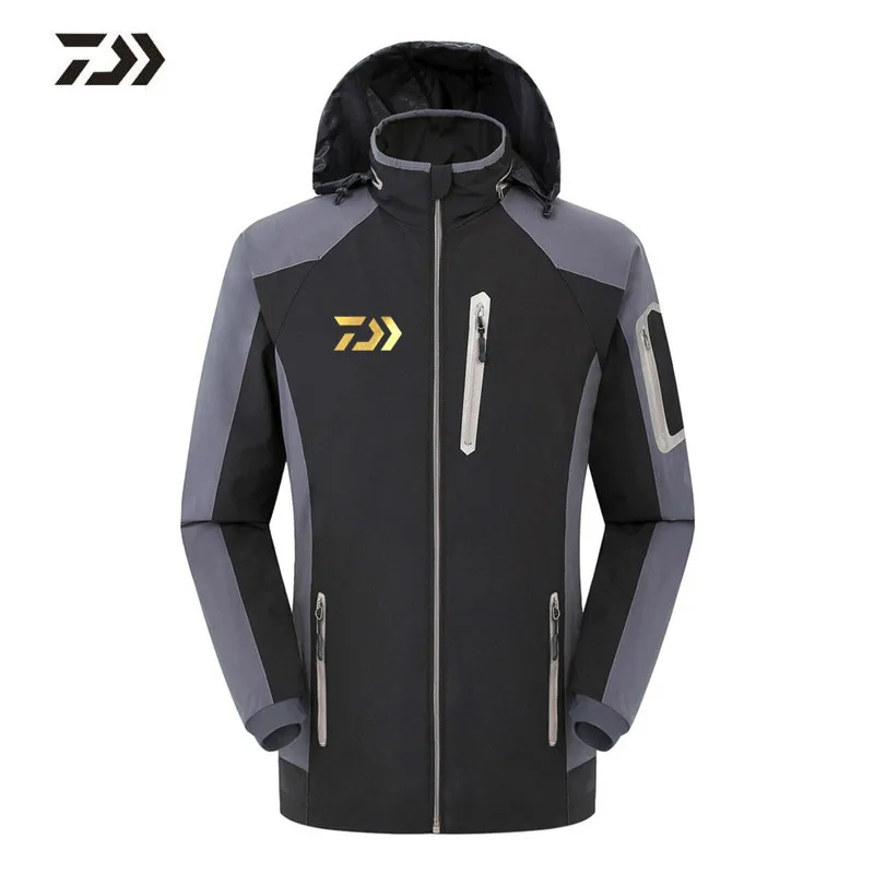 

2018 Brand Daiwa Fishing Clothing Men Autumn Winter WaterProof Jacket Hiking Hunting Clothes For Man Hooded Fishing DAWA Shirts