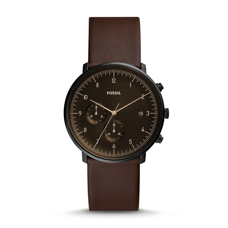 FOSSIL мужские часы Chase Timer хронограф виски кожаные часы модные повседневные кварцевые наручные часы для мужчин FS5485P