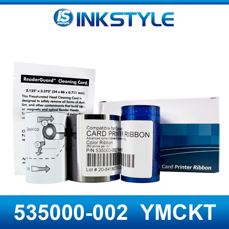 Pack of 10pcs 535000 002 YMCKT Full Panel Color Ribbon 250prints for