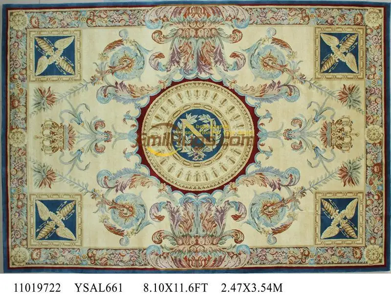 Топ Мода Tapete Подробнее о 8,1 'X 11,6' ручной Узелок толстый плюшевый французский коврик «савонри» ковер сделан на заказ ysal661gc88savyg2