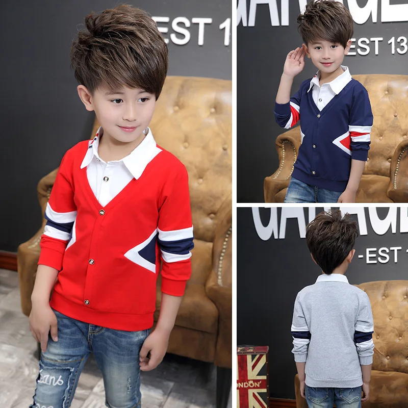 

Boys Autumn dress 3 / 4 5 / 6 Children's Sports Autumn popular style 7 / 9-year-old trendy child christmas shirts