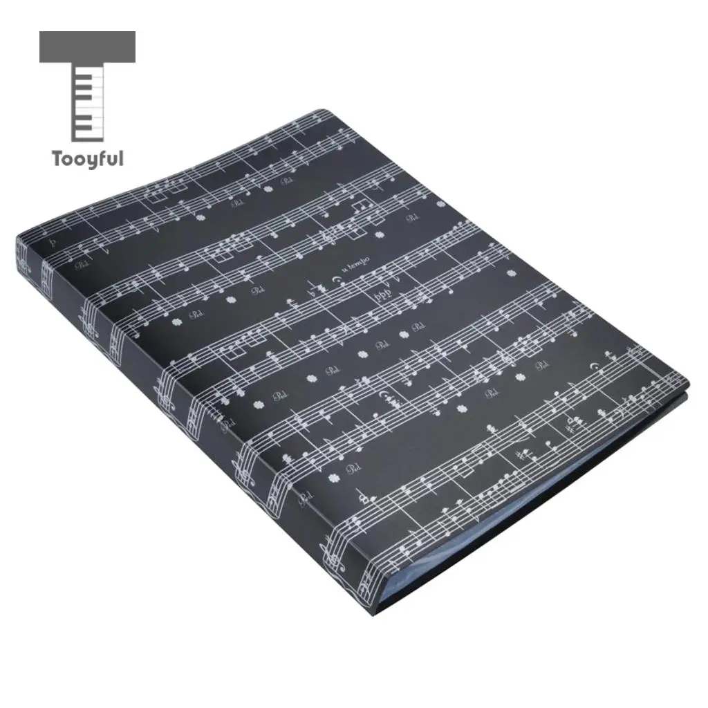 Tooyful Tough Document Organizer File Folder Picture of 5 Line Spectrum for Music Lovers Black