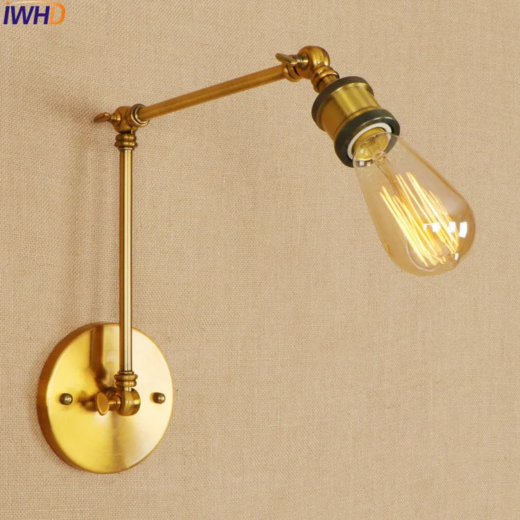 Swing Long Arm LED Wall Light Up Down Golden Loft Industrial Edison Wall Sconces Retro Antique Vintage Wall Lights Fixtures Swing Long Arm LED Wall Light Up Down Golden Loft Industrial Edison Wall Sconces Retro Antique Vintage Wall Lights Fixtures