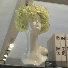 Белая керамическая декоративная художественная ваза с головой человека, модель цветочной вазы, Клубная мебель, домашний декор