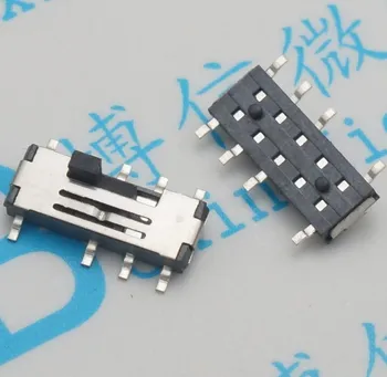 

100pcs/lot MSS23C02 with pits 8 feet 3 files 2P3T third gear front toggle patch toggle switch