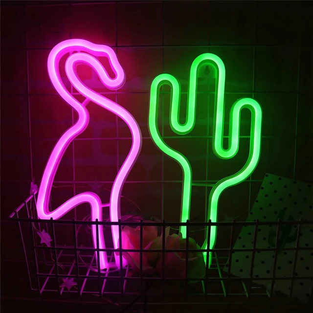 Neon Light Party LED Flamingo Pineappl Colorful Pink Led Night Light for  Bedroom Decor Neon Sign