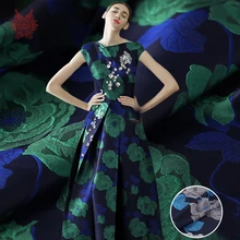 Франция стиль Элегантный 3D зеленый серый цветочный жаккард парча ткань для платья пальто жаккард tissu tecido stoffen telas SP4852