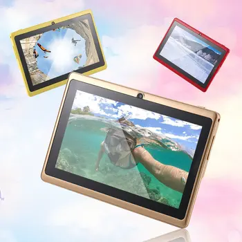 

7 Inch Quad-core Tablet Computer Q88h All-in A33 For Android 4.4wifi Internet Bluetooth 512MB+4GB 8GB 220-240V EU/US Plug