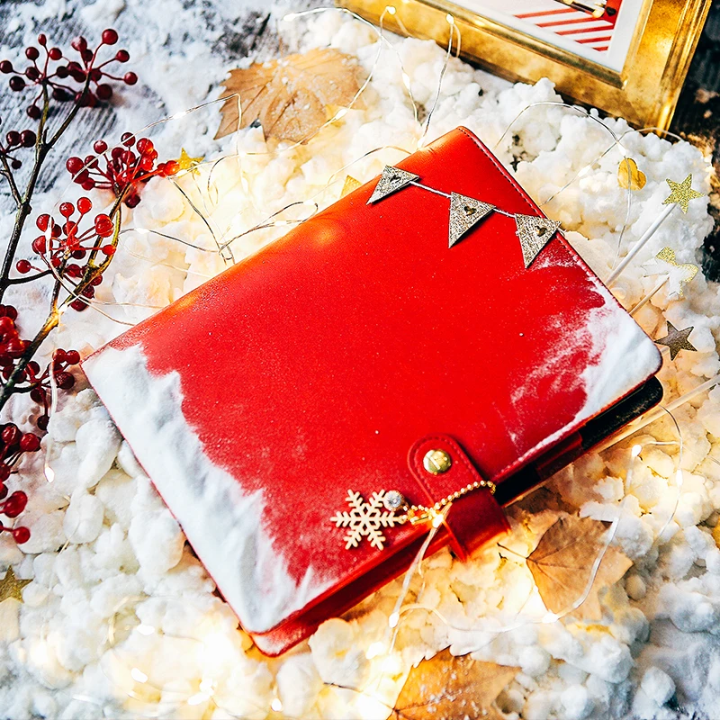 

2017 Dokibook Winter Series Warm Sun A5 A6 A7 Red Cover Snap Loose Leaf Planner