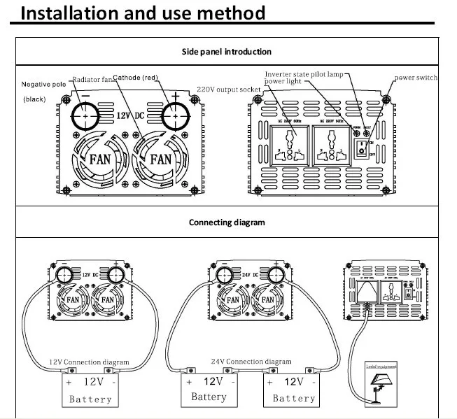 Компания по производству 1000 w 24 V Модифицированная синусоида Инвертор повышенной мощности инвертор из Китая