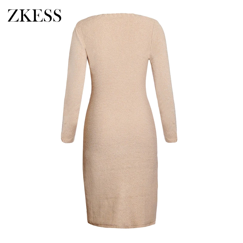 Khaki-Women-s-Hand-Knitted-Sweater-Dress-LC27772-16-3 
