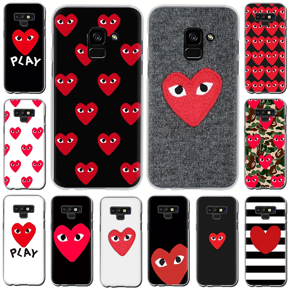 

CDG COMME des GARCONS Heart Eye Hard phone Cover for Samsung Galaxy A3 A5 2017 2016 2015 A9 A8 A7 A6 Plus 2018 Note 9 8