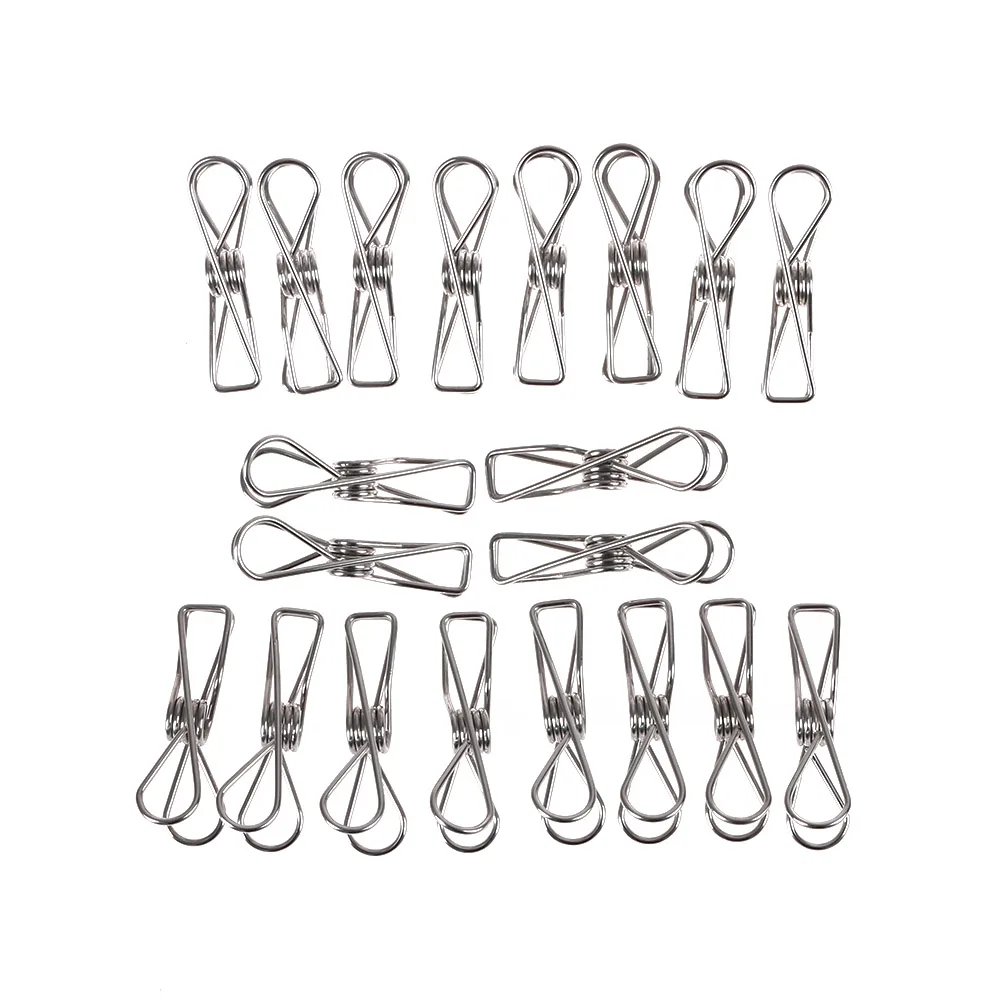 Buy 20pcs Stainless Steel Wire Clips Clothespins