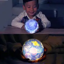 romantic flashing celestial night light creative starry LED revolve star projection table lamp children gift girl friend gift