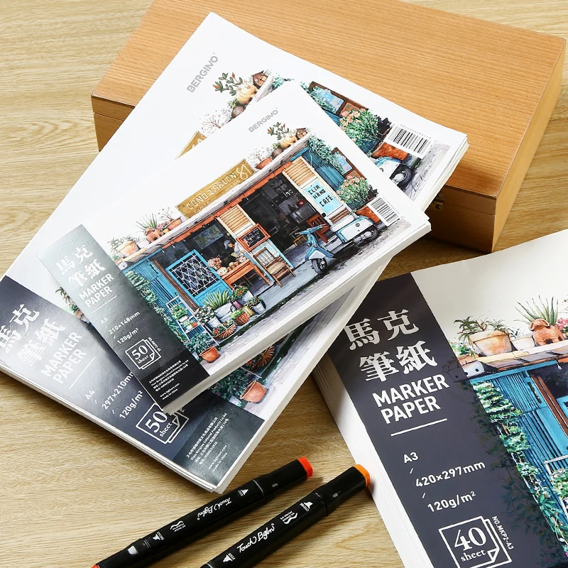 

BGLN Marker Book A3/4/5 Painting Paper Beginner Hand-painted Design Graffiti Adult Painting Student Student Art Supplies