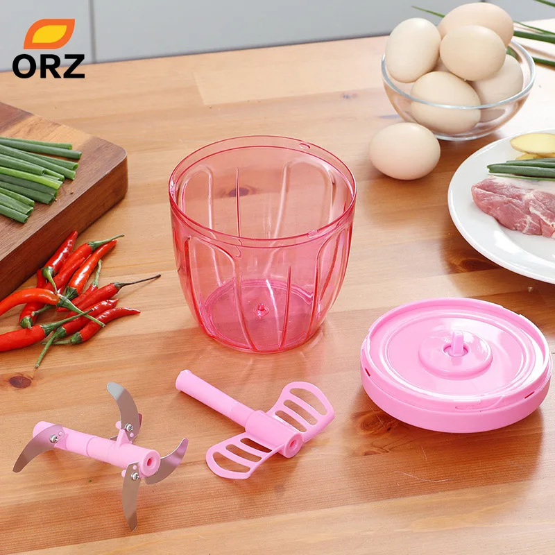 ORZ кухонный комбайн ручная мясорубка Фрукты овощной измельчитель орехи травы