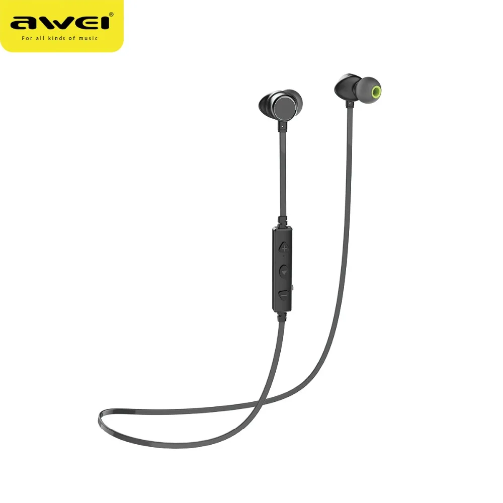 AWEI WT10 Magnetic Bluetooth Earphone Sport Waterproof Wireless Headset Bass Stereo Music Wireless Headphones with microphone