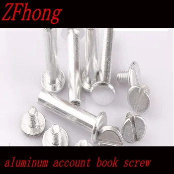 

50pcs DIa 5mm L=6/8/10/18/24/25/32/33/38/40/50 Aluminum Chicago Screw, aluminum account book screw,