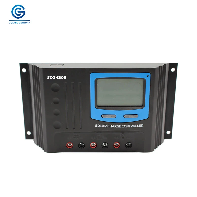 

Goland Century 12V 24V 48V LCD Display CE RoHs SD2430S 4830S Manual PWM Solar Charge Controller 30A Solar Panel Regulator
