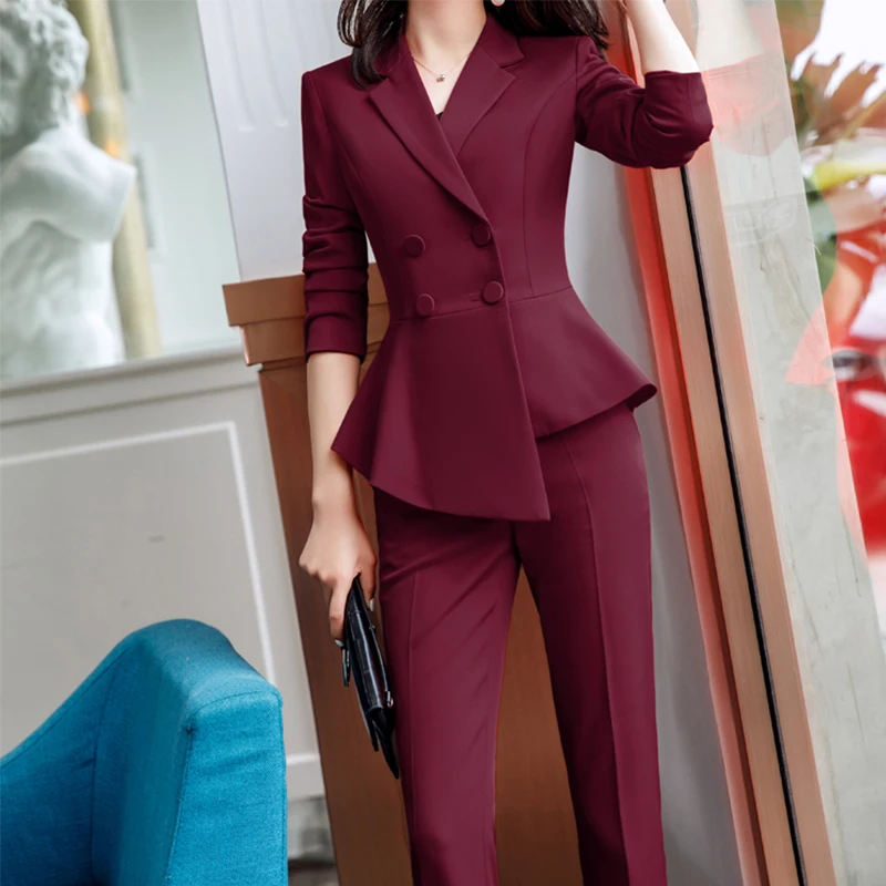 para mujer para oficina YFFUSHI Chaqueta de 2 piezas para mujer chaqueta formal de negocios