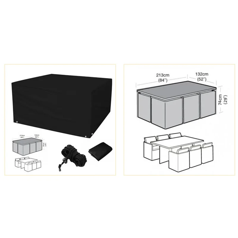 Waterproof Sofa Set Cover Garden Outdoor Patio 2-6 Seat Table Chair Bench Cover