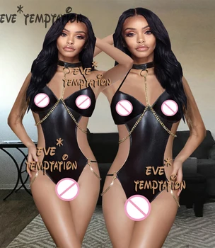 

sexy hot erotic Costumes pvc Babydoll underwear pantyhose charming temptation net Bodysuits Catsuit Cosplay Stripper W026