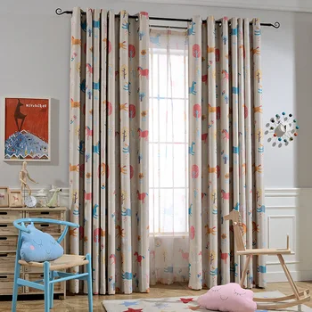 

Cute Horse Cartoon Blackout Curtains or Tulle for Living Room Bedroom Kids Baby Room for Children Boys Girls Gift Panel