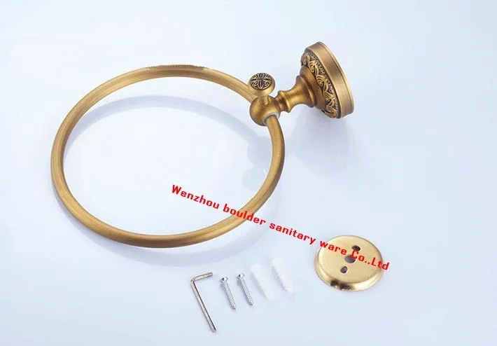 Европейский Стиль Античное латунное кольцо для полотенца, банные ретро кольца для полотенец, роскошное латунное кольцо для полотенца s