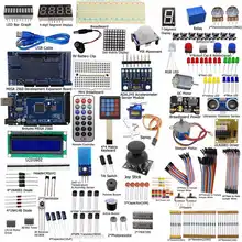 Новое поступление DIY электрический блок конечный стартовый набор для Arduino MEGA 2560 1602 lcd Серводвигатель светодиодный RTC электронный комплект