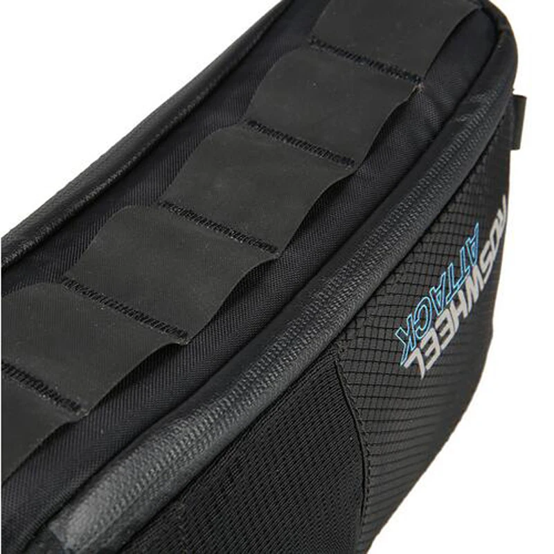 Top ROSWHEEL ATTACK 100% Waterproof Bicycle Bike Accessories Storage Front Frame Tube L35.5*W7*H14/24cm Black Bicycle Tube Bag 4